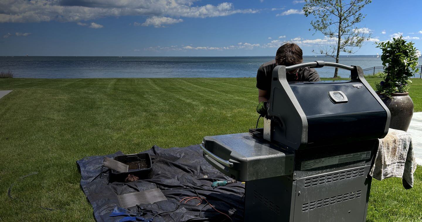 GrillRenewCT on-site restoration at a waterfront home